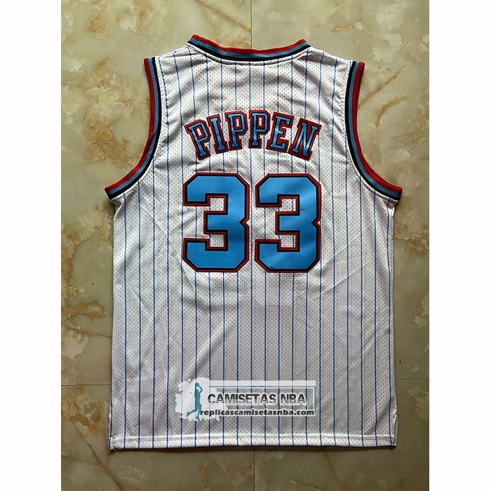 Camiseta Chicago Bulls Scottie Pippen NO 33 Mitchell & Ness 1997-98 Blanco1